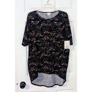 LuLaRoe Irma Tunic Top Geometric Print Short Sleeve Casual XS NWT‎